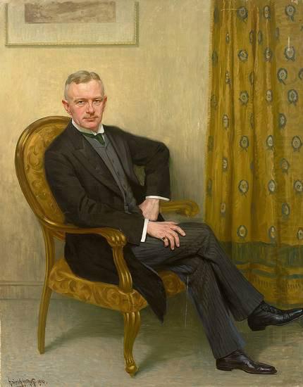 Heinrich Hellhoff Portrait des kaiserlichen Kammerherrn von Winterfeldt, in Armlehnstuhl sitzend china oil painting image